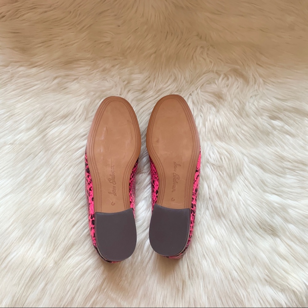 New! SAM EDELMAN Lorain Snakeskin Neon Loafers - Picture 9 of 9